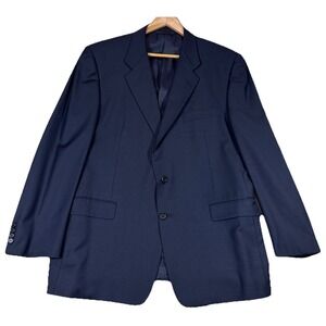 Hickey Freeman 2btn Navy super 120s loro piana blazer sport coat sz 46R
